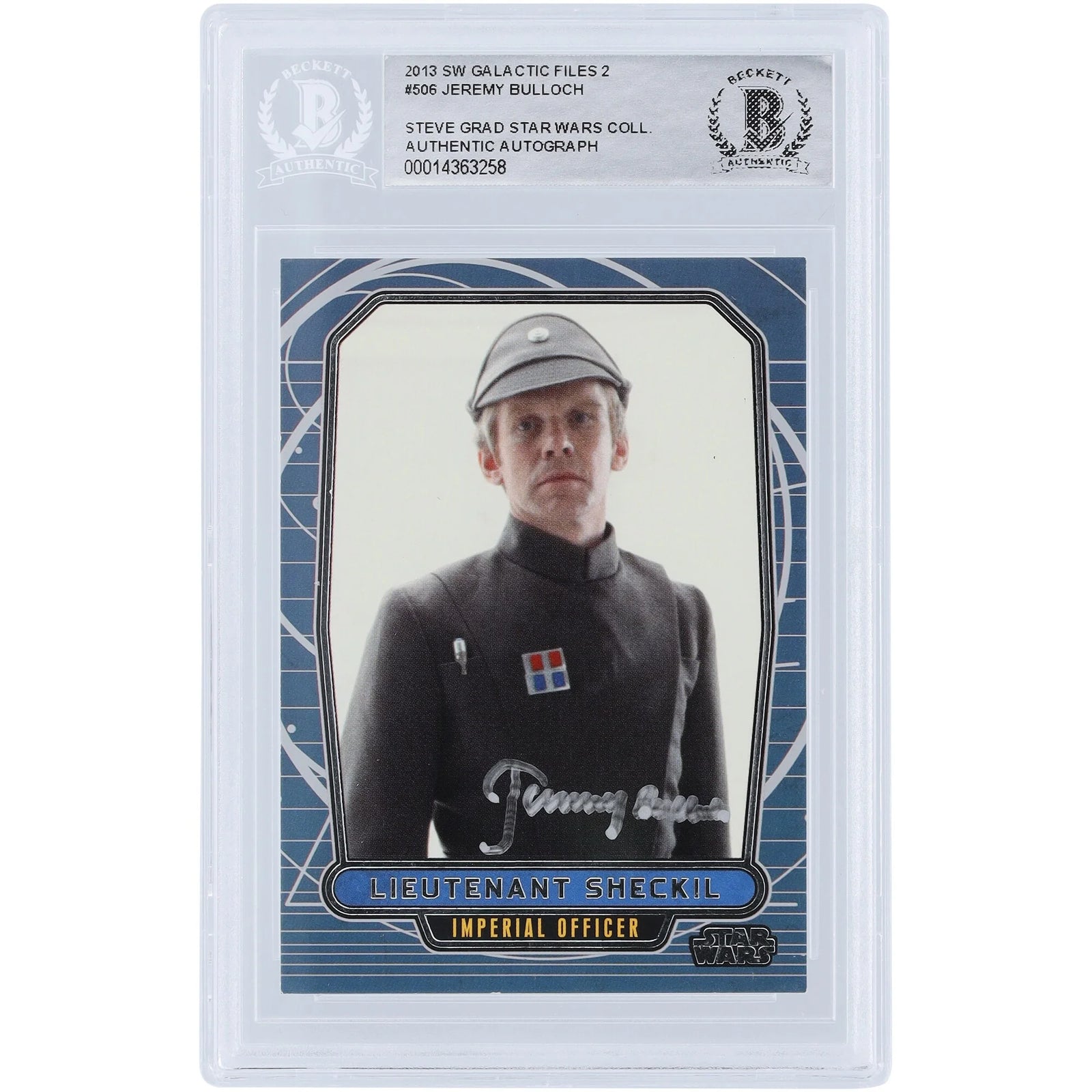 Jeremy Bulloch Signed 2013 Topps Star Wars Card #506 | BAS Authenticated