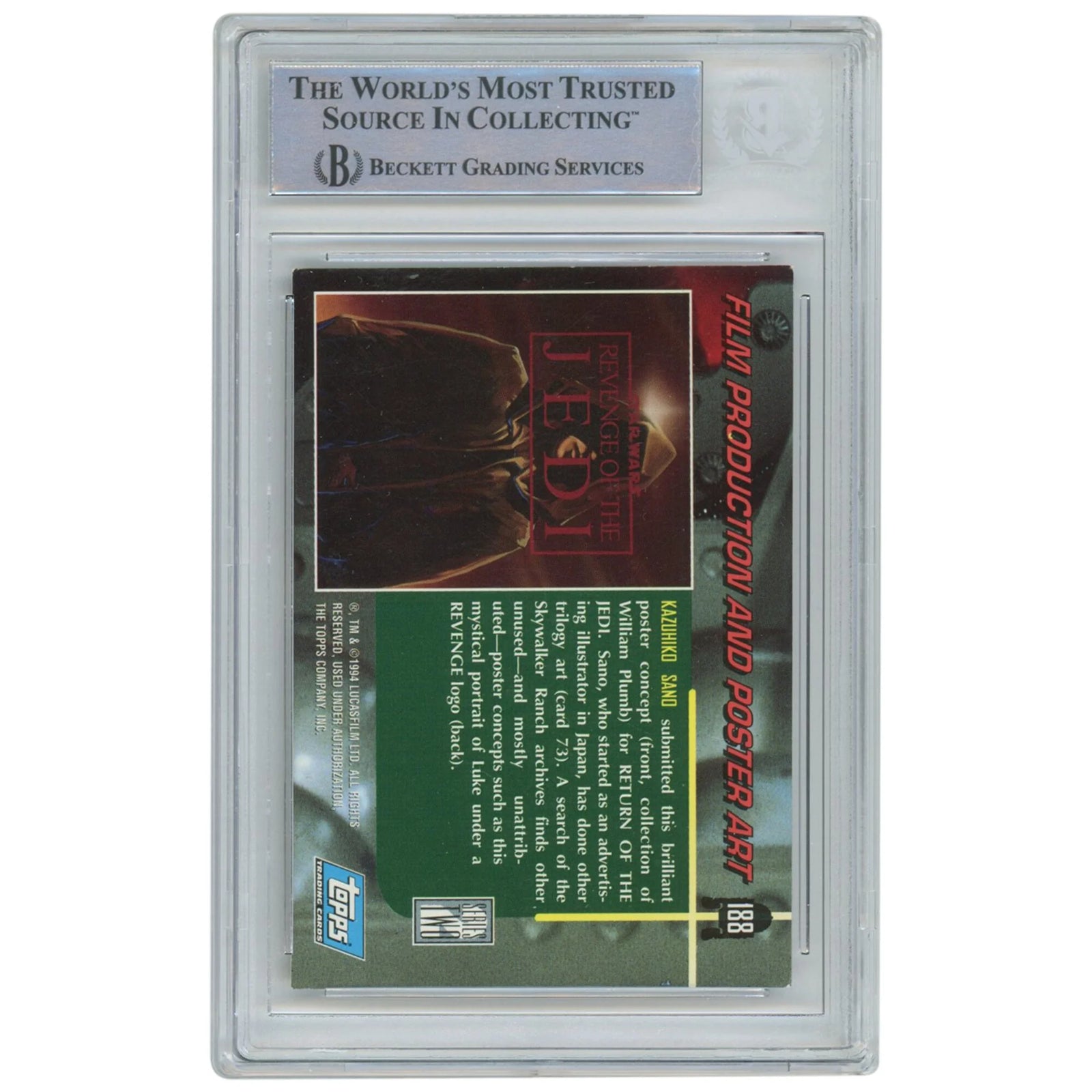 Mark Hamill Signed 1993 Topps Galaxy #188 Card | "As Luke in ROTJ" Inscription