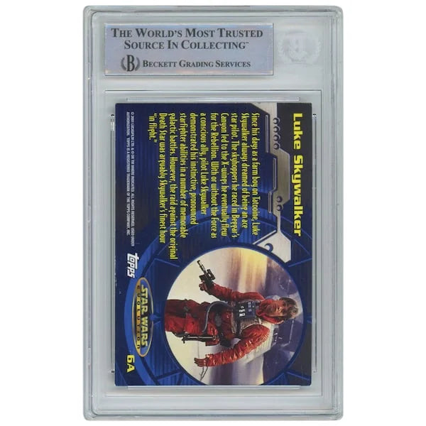 Mark Hamill Signed 2001 Topps Evolution #6A Card | Luke Skywalker Inscription