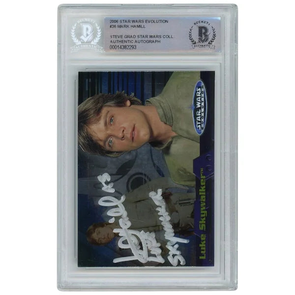 Mark Hamill Signed 2006 Topps Evolution #36 Card | Luke Skywalker Inscription