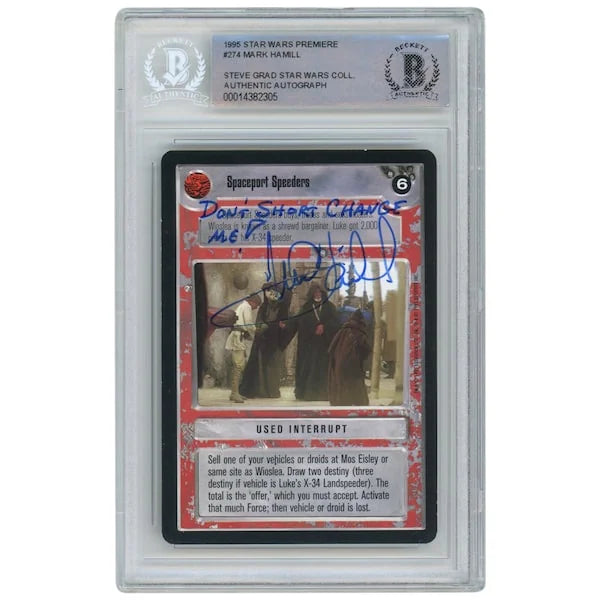 Mark Hamill Signed Star Wars 1995 CCG #274 Card | BAS Authenticated