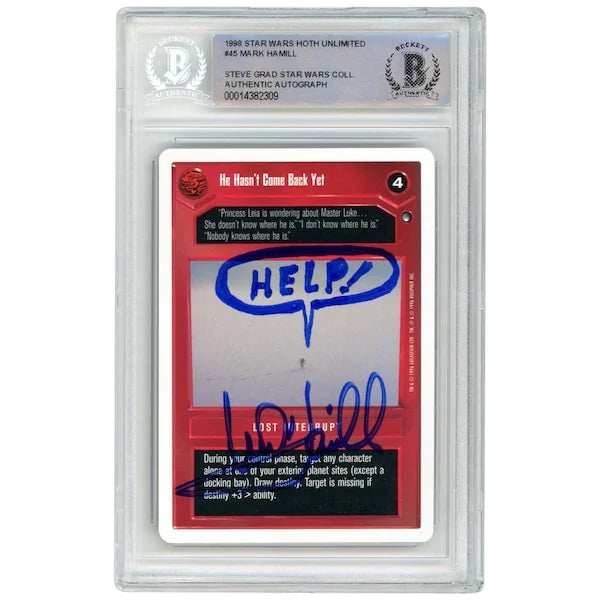 Mark Hamill Signed Star Wars 1998 CCG #45 Card | BAS Authenticated