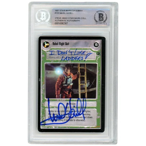 Mark Hamill Signed 1997 Star Wars CCG #123 Card | BAS Authenticated