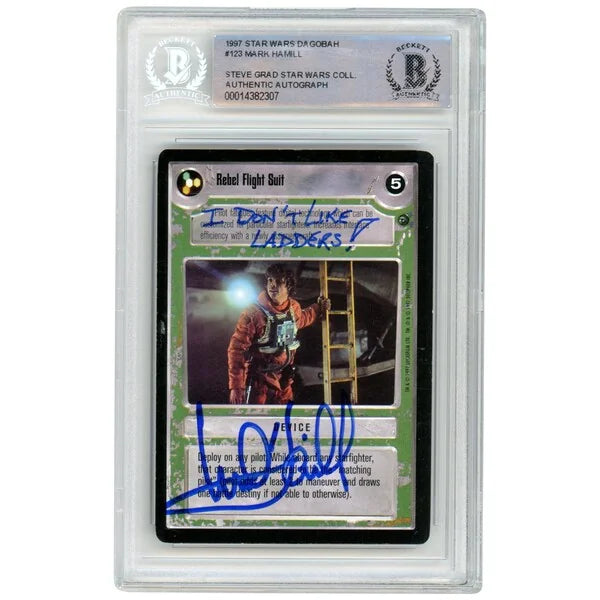 Mark Hamill Signed 1997 Star Wars CCG #123 Card | BAS Authenticated