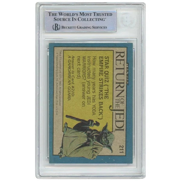 Mark Hamill Signed 1983 Topps Return of the Jedi #211 Card | BAS Authenticated
