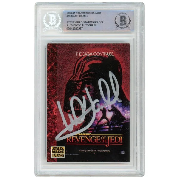 Mark Hamill Signed 1993 Topps Galaxy #73 Card | Beckett Authenticated