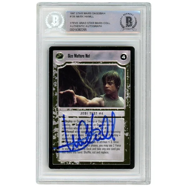 Mark Hamill Signed 1997 Star Wars CCG #136 Dagobah Card | BAS Authenticated