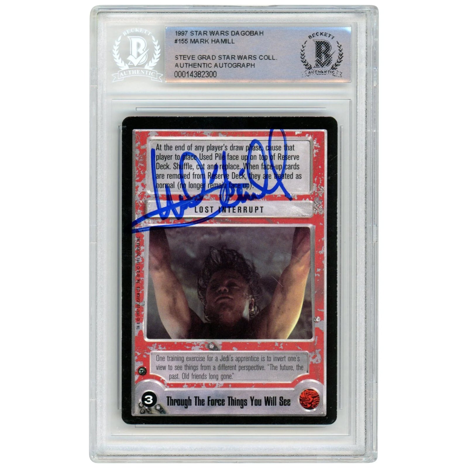 Mark Hamill Signed 1997 Star Wars CCG #155 Dagobah Card | BAS Authenticated