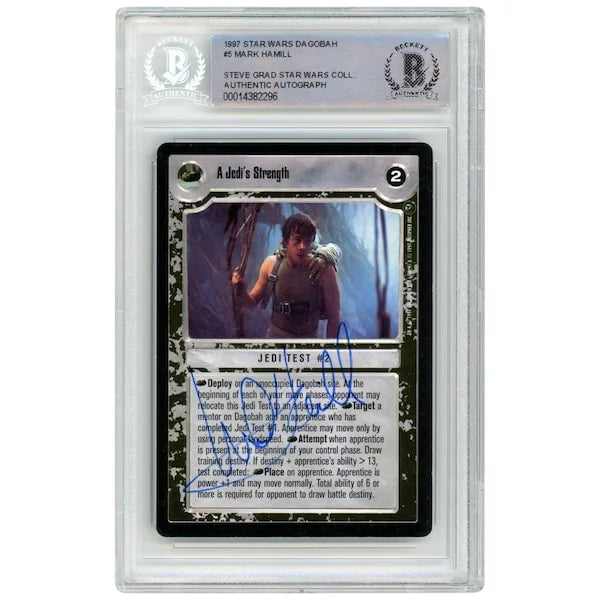 Mark Hamill Signed 1997 Star Wars CCG #5 Dagobah Card | Beckett Authenticated