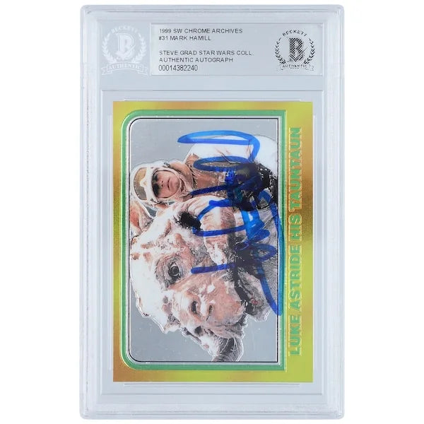 Mark Hamill Signed 1999 Topps Chrome Archives #31 Card | BAS Authenticated