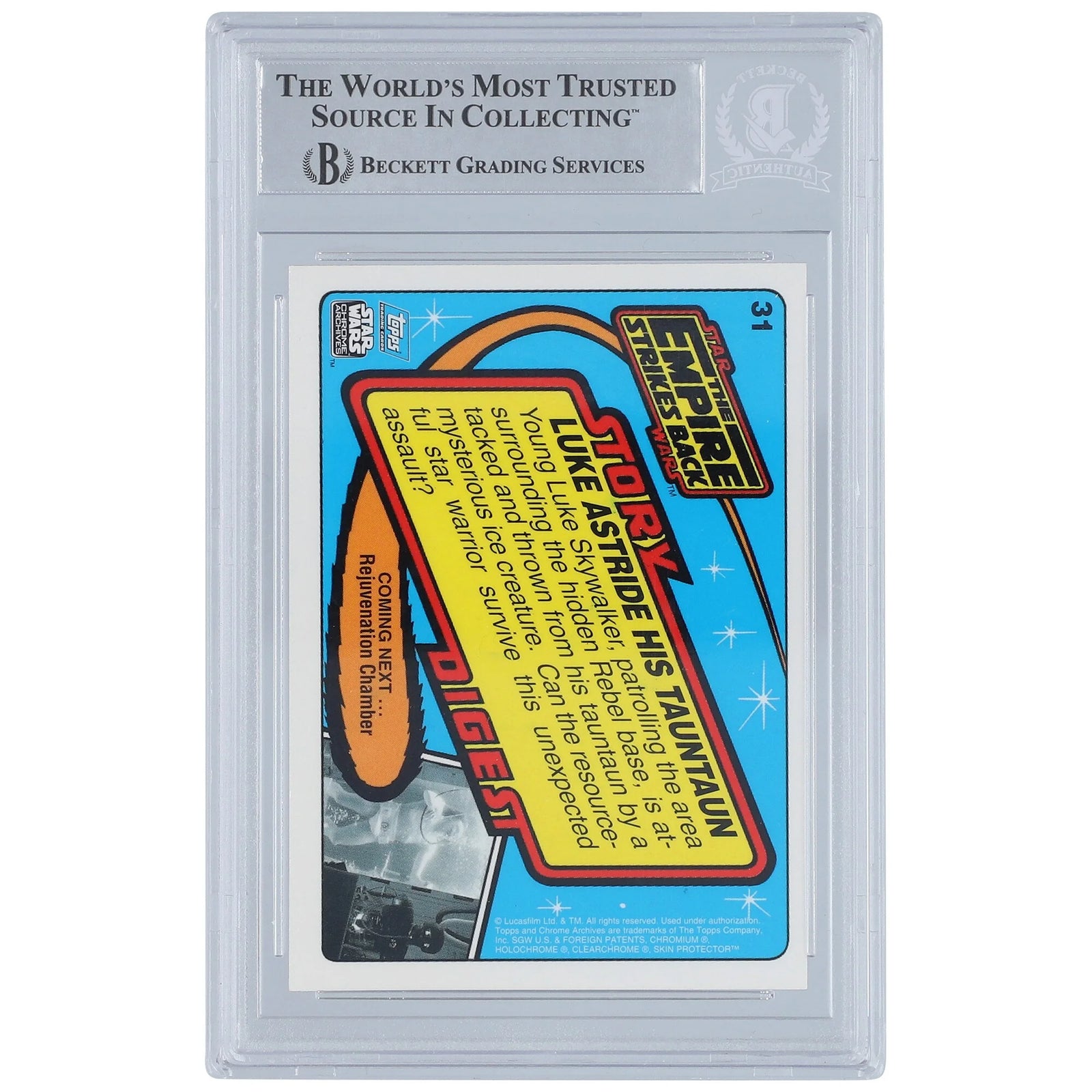 Mark Hamill Signed 1999 Topps Chrome Archives #31 Card | BAS Authenticated