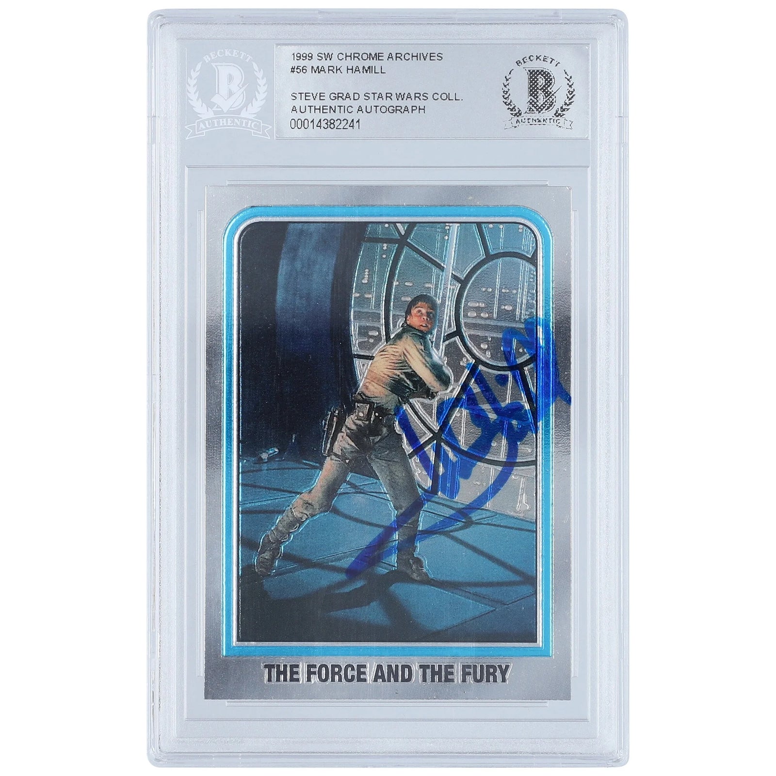 Mark Hamill Signed 1999 Topps Chrome Archives #56 | BAS Authenticated