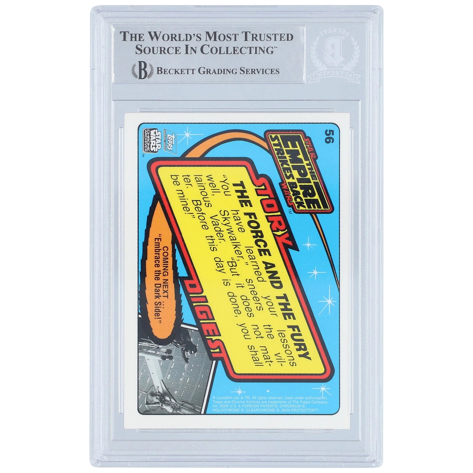 Mark Hamill Signed 1999 Topps Chrome Archives #56 | BAS Authenticated