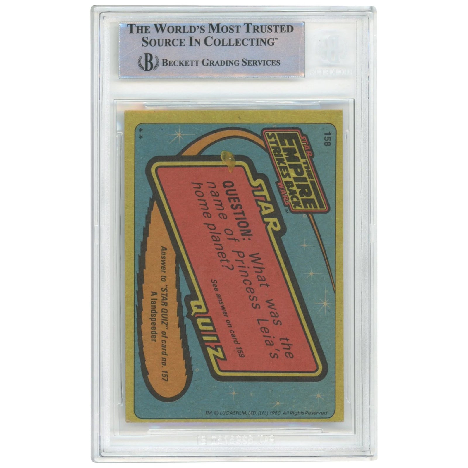 Peter Mayhew Signed 1980 Topps #158 Card | Chewbacca Inscription