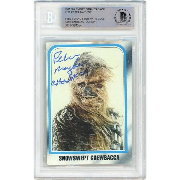 Peter Mayhew Signed 1980 Topps #238 Card | Chewbacca Inscription