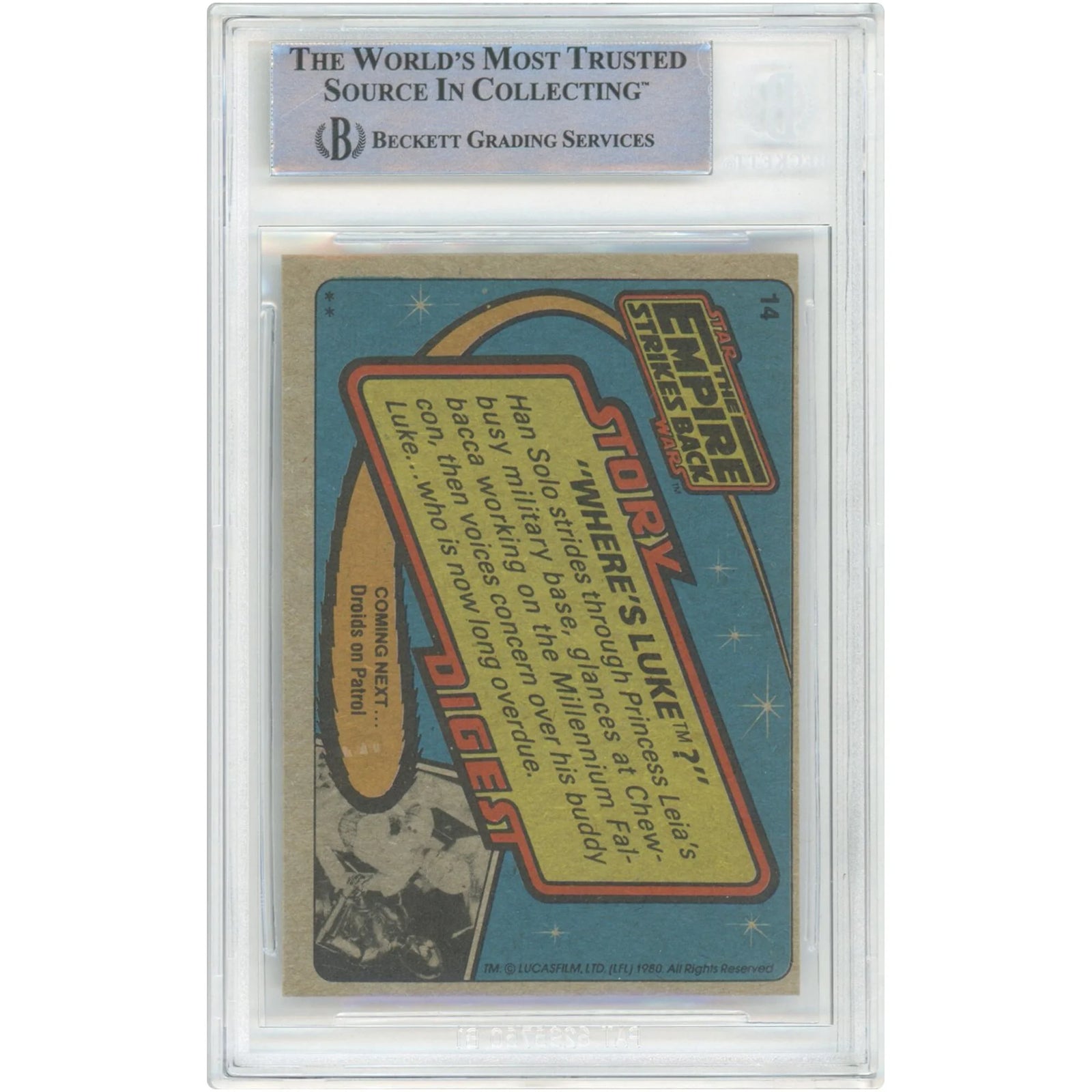 Peter Mayhew Signed 1980 Topps Star Wars #14 Card | BAS Authenticated