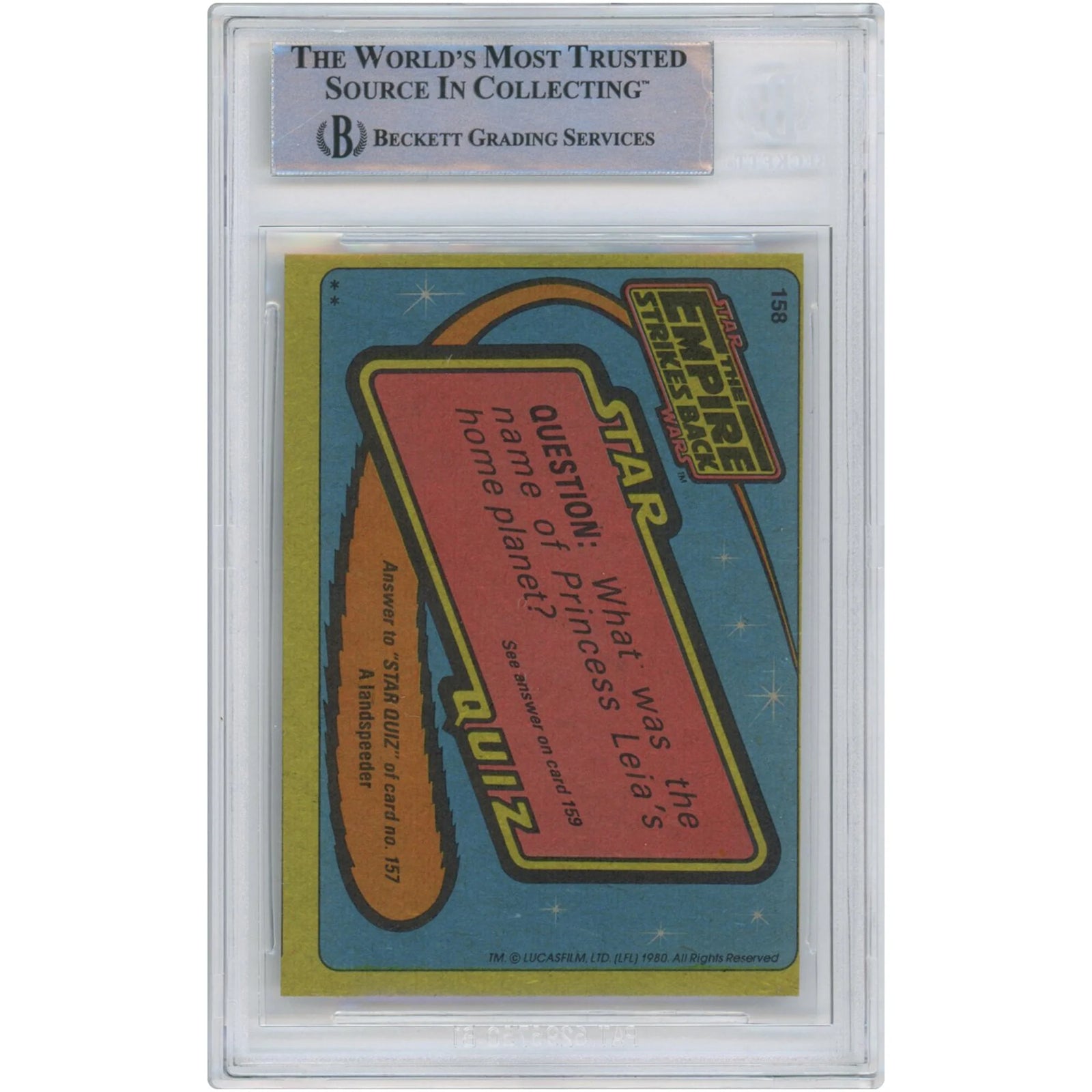Peter Mayhew Signed 1980 Topps #158 Empire Strikes Back Card | BAS Authenticated