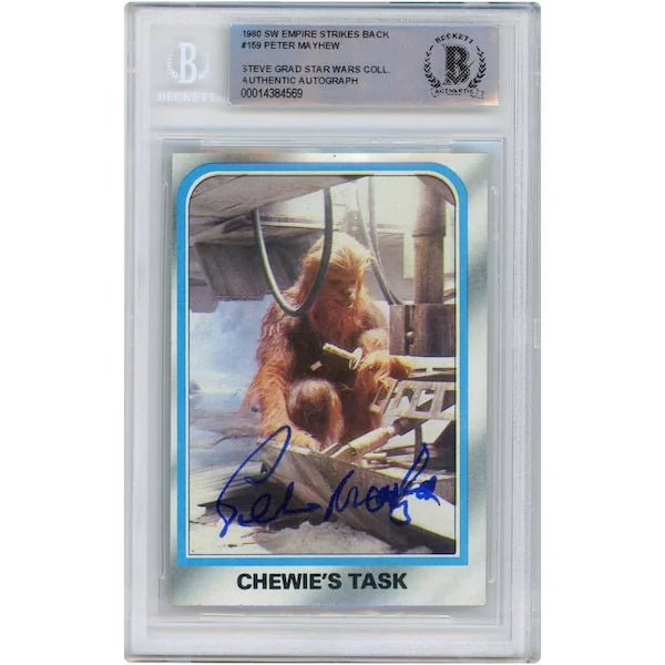 Peter Mayhew Signed 1980 Topps Star Wars #159 | BAS Authenticated