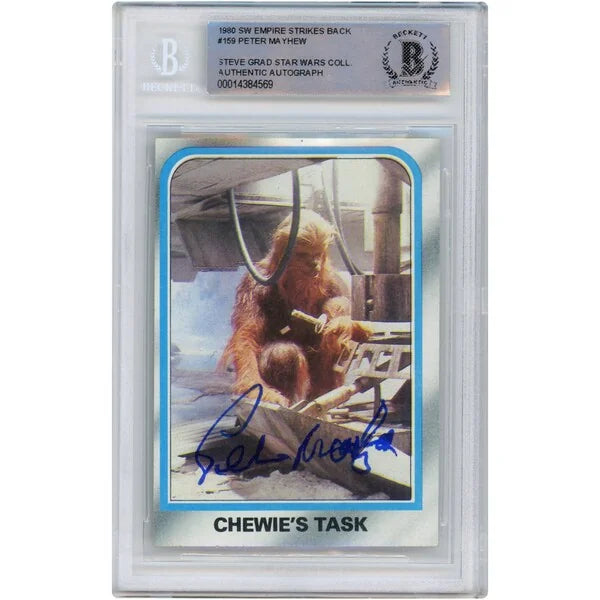 Peter Mayhew Signed 1980 Topps Star Wars #159 | BAS Authenticated