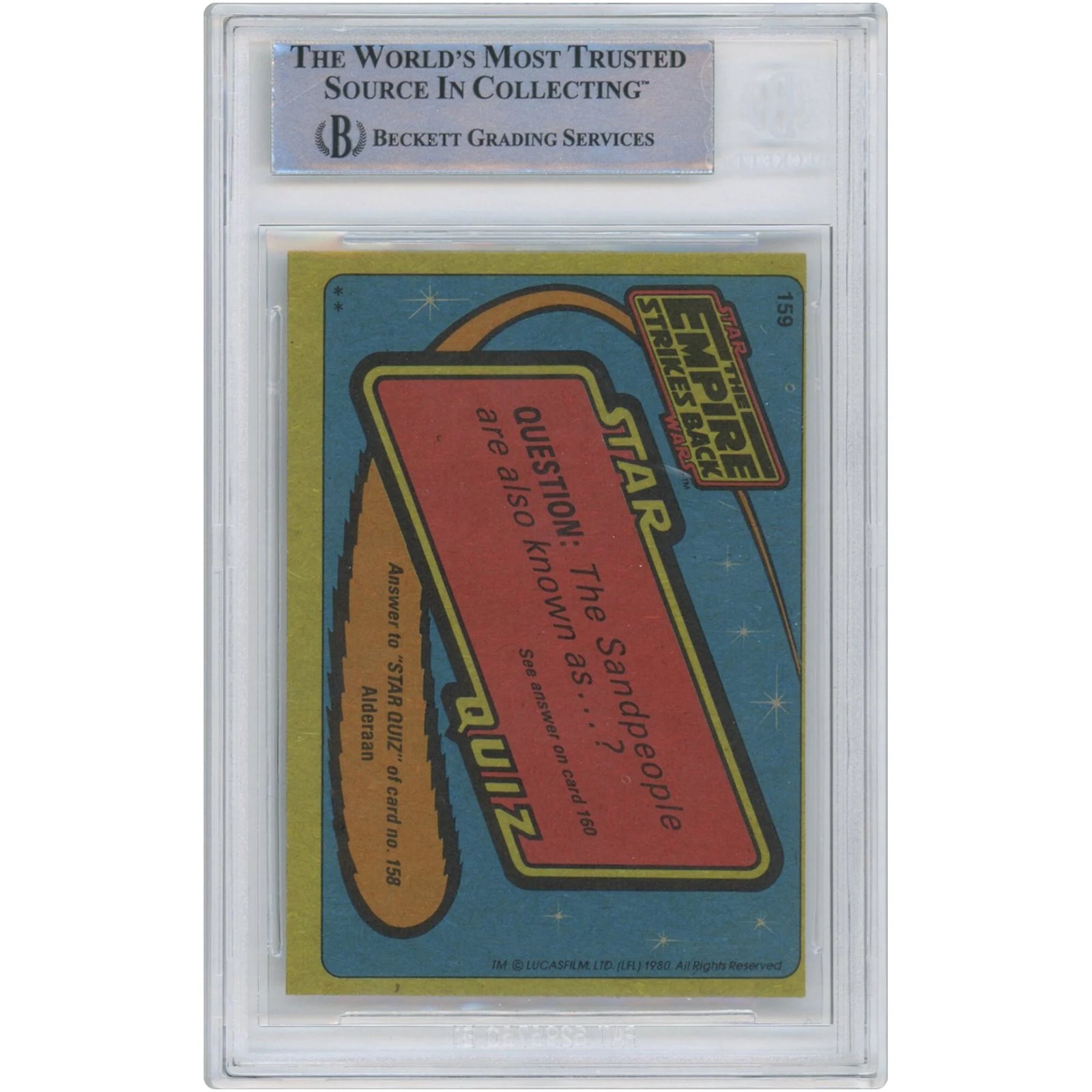 Peter Mayhew Signed 1980 Topps Star Wars #159 | BAS Authenticated
