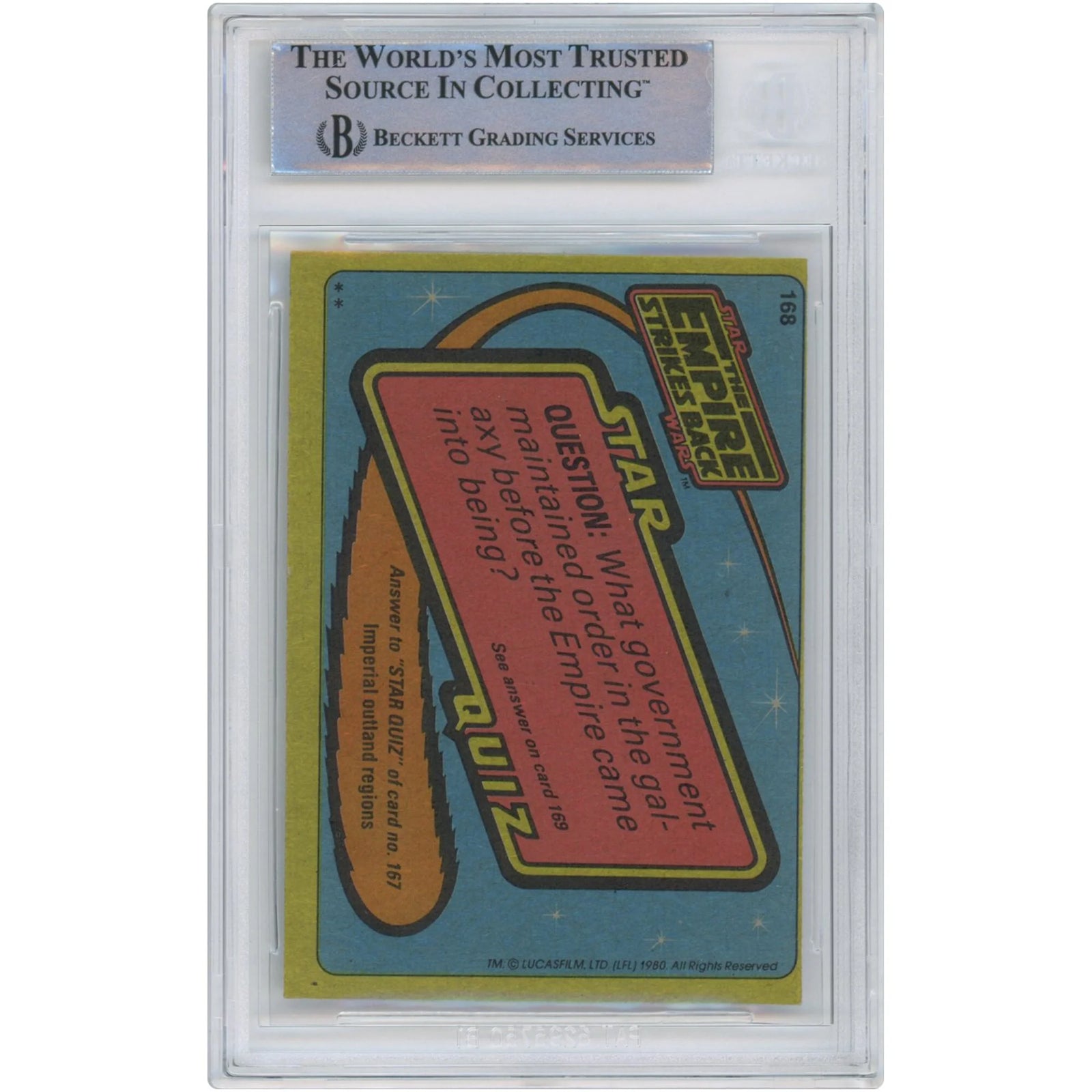 Peter Mayhew Signed 1980 Topps Empire Strikes Back #168 Card | BAS Authenticated