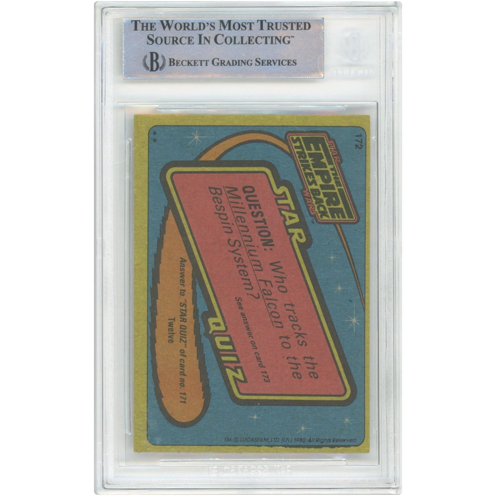 Peter Mayhew Signed 1980 Topps Empire Strikes Back #172 | BAS Authenticated