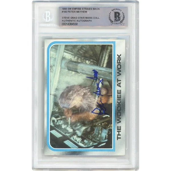 Peter Mayhew Signed 1980 Topps #180 Empire Strikes Back Card | BAS Authenticated