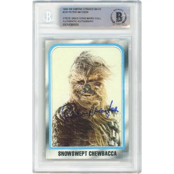 Peter Mayhew Signed 1980 Topps #238 Empire Strikes Back Card | BAS Authenticated