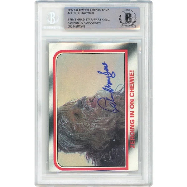 Peter Mayhew Signed 1980 Topps Empire Strikes Back #31 | BAS Authenticated