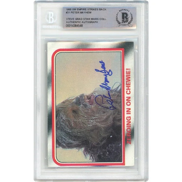 Peter Mayhew Signed 1980 Topps Empire Strikes Back #31 | BAS Authenticated