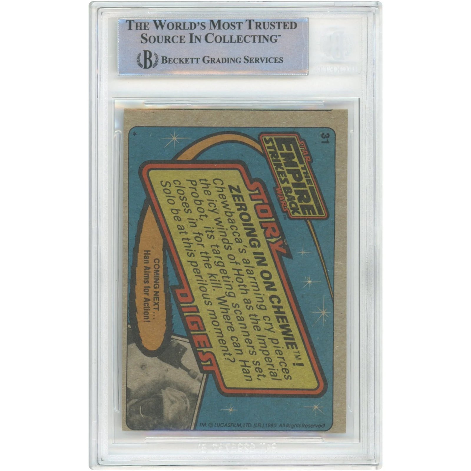 Peter Mayhew Signed 1980 Topps Empire Strikes Back #31 | BAS Authenticated