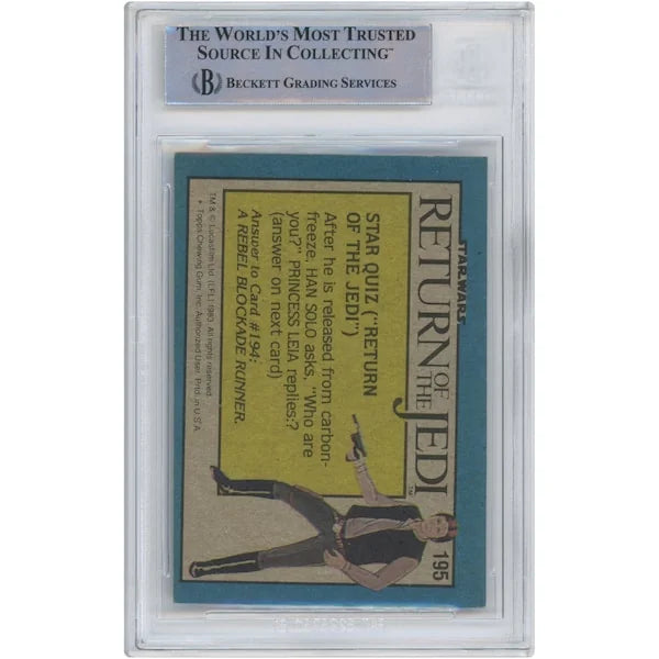 Peter Mayhew Signed 1983 Topps Return of the Jedi #195 | BAS Authenticated