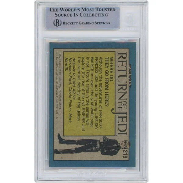Peter Mayhew Signed 1983 Topps Return of the Jedi Card #219 | BAS Authenticated