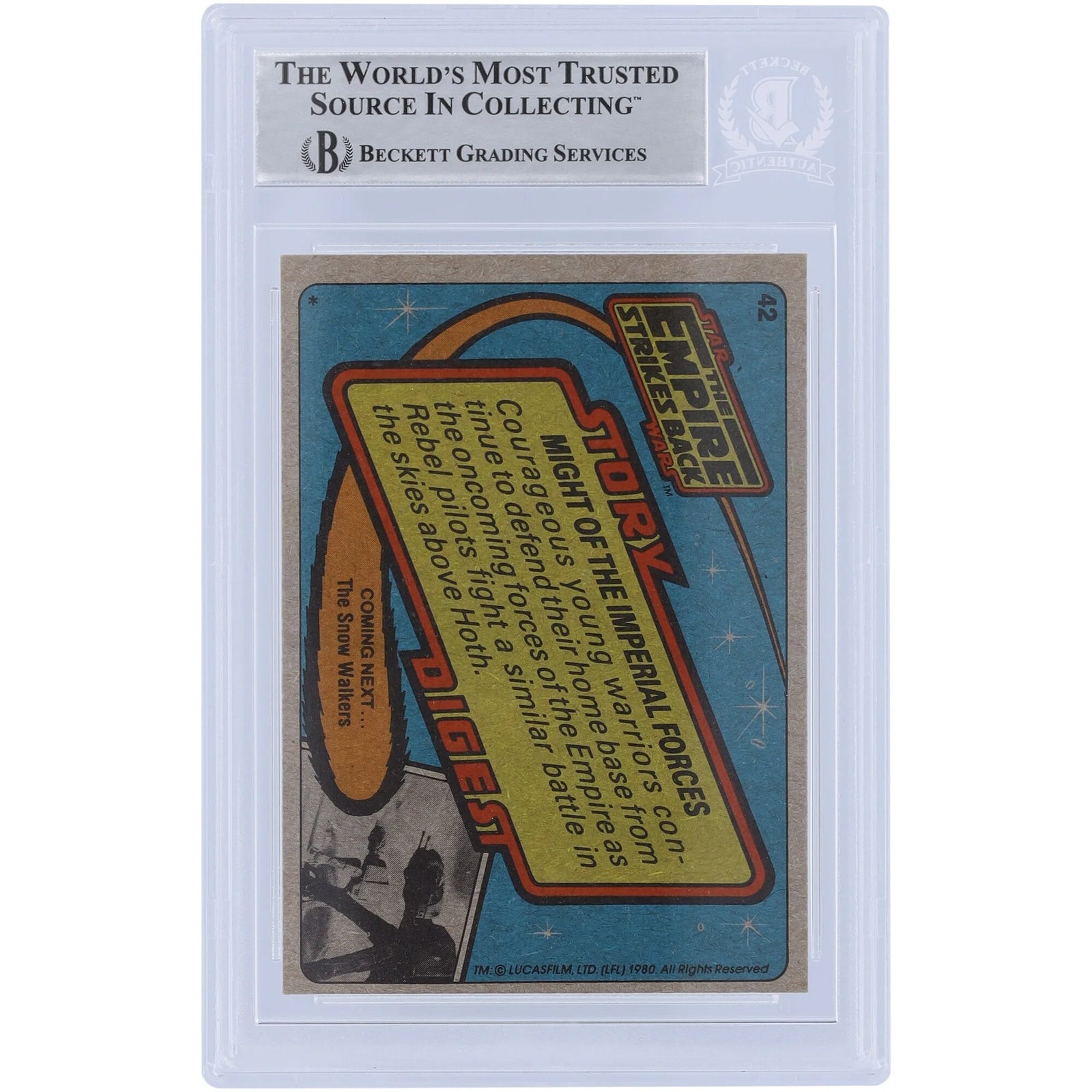 Carl Bang Signed 1980 Topps Empire Strikes Back #42 | BAS Authenticated
