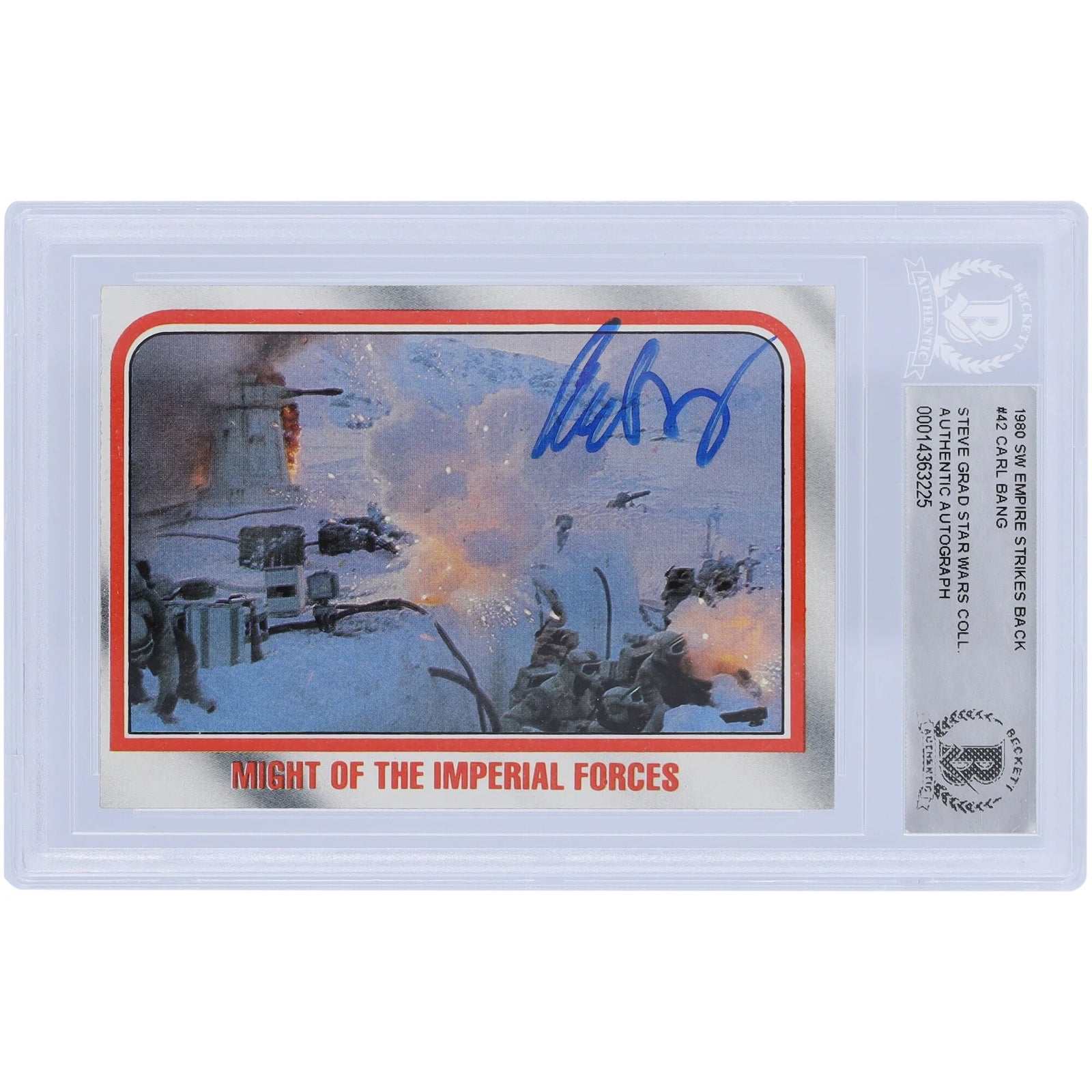 Carl Bang Signed 1980 Topps Empire Strikes Back #42 | BAS Authenticated