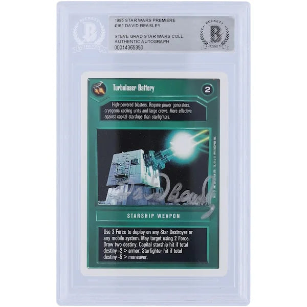 David Beasley Signed Star Wars 1995 CCG #161 | BAS Authenticated