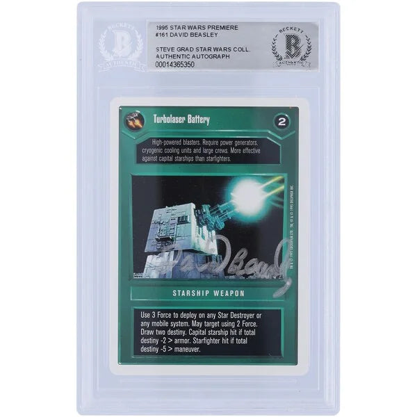 David Beasley Signed Star Wars 1995 CCG #161 | BAS Authenticated