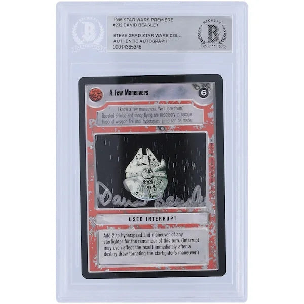 David Beasley Signed Star Wars 1995 CCG Premiere #232 | Beckett Authenticated