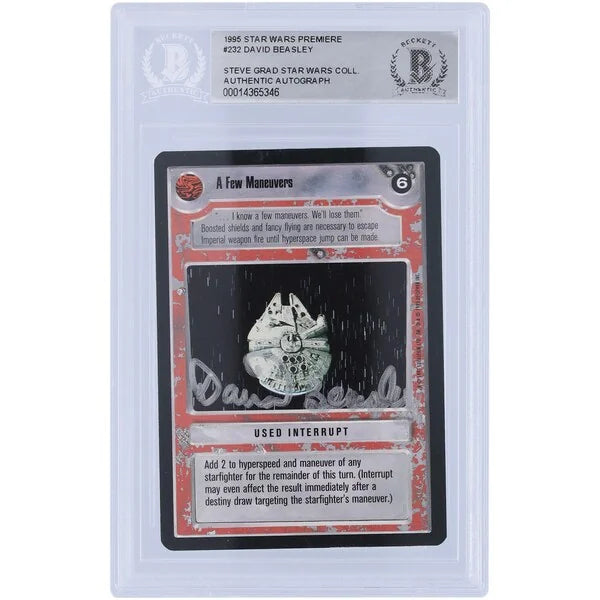 David Beasley Signed Star Wars 1995 CCG Premiere #232 | Beckett Authenticated