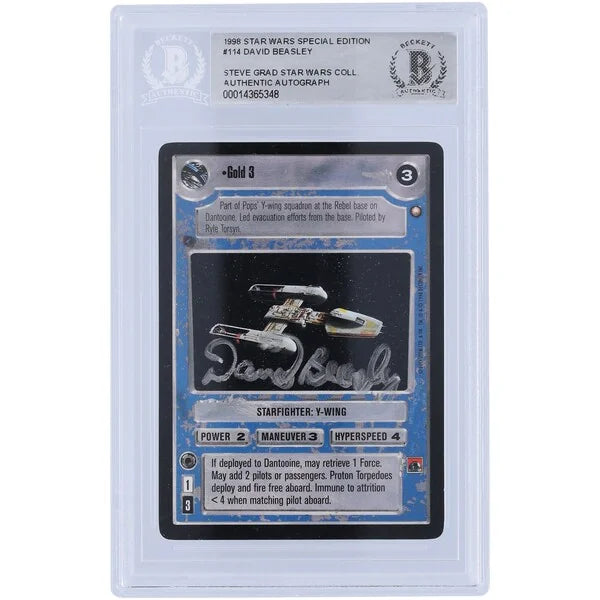 David Beasley Signed 1998 Star Wars CCG #114 Card | BAS Authenticated