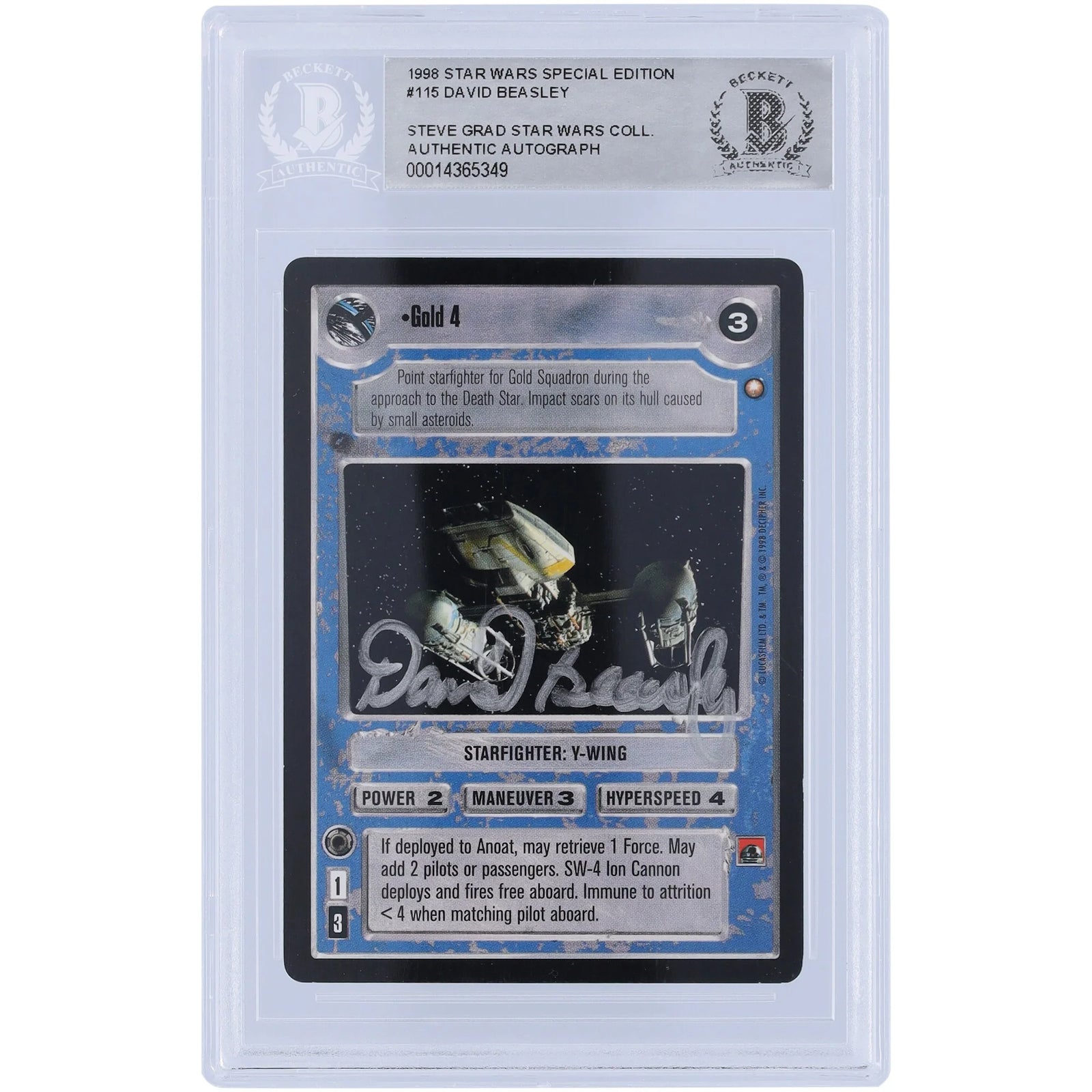 David Beasley Signed Star Wars 1998 CCG #115 Card | Authenticated