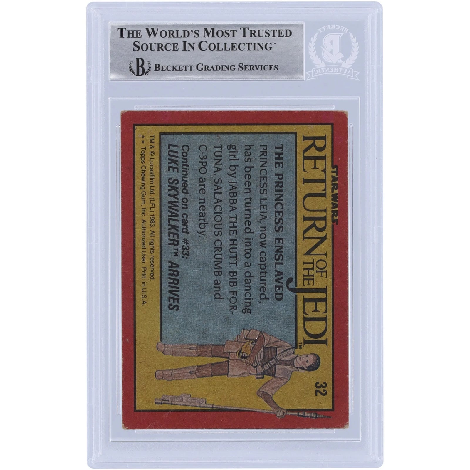 Bob Bromley Signed 1983 Topps Return of the Jedi #32 Card | BAS Authenticated