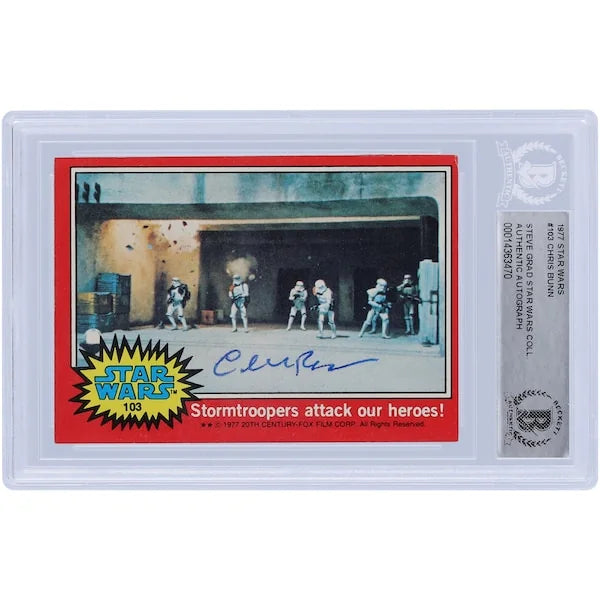 Chris Bunn Signed 1977 Topps Star Wars #103 Card | BAS Authenticated