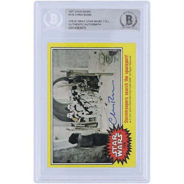 Chris Bunn Signed 1977 Topps Star Wars #179 Card | BAS Authenticated