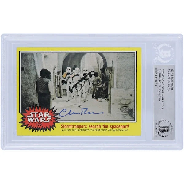 Chris Bunn Signed 1977 Topps Star Wars #179 Card | BAS Authenticated