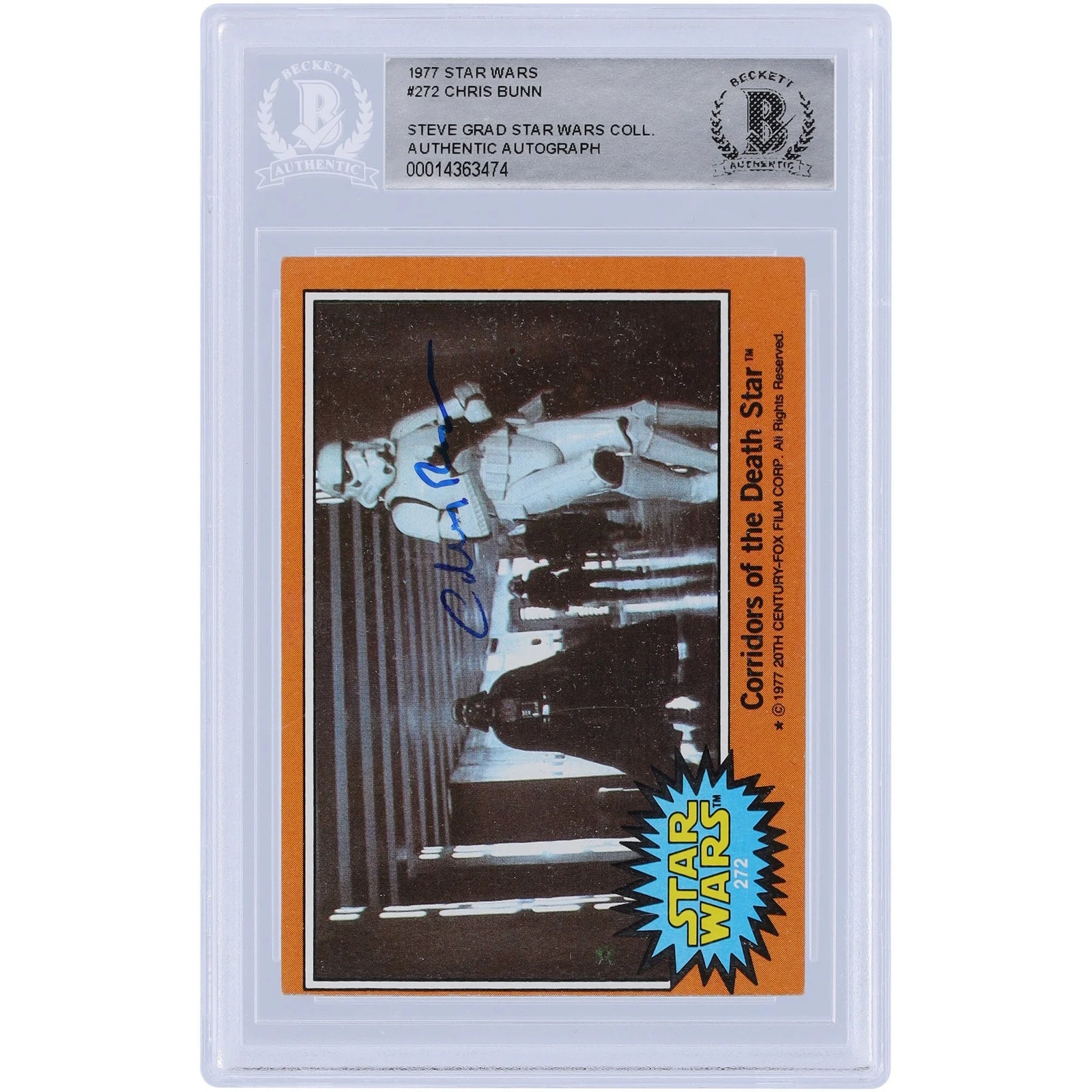 Chris Bunn Signed 1977 Topps Star Wars #272 Card | BAS Authenticated
