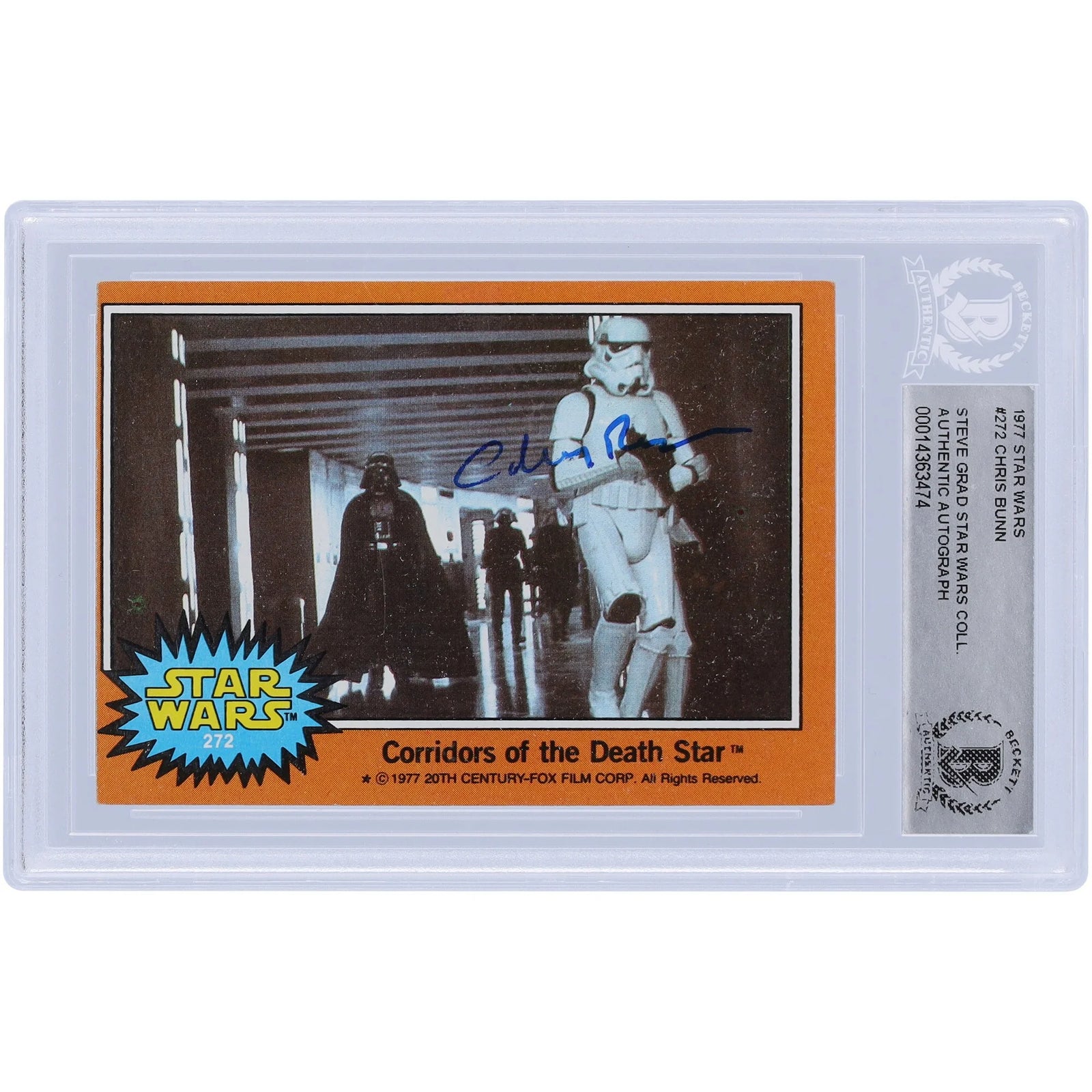 Chris Bunn Signed 1977 Topps Star Wars #272 Card | BAS Authenticated