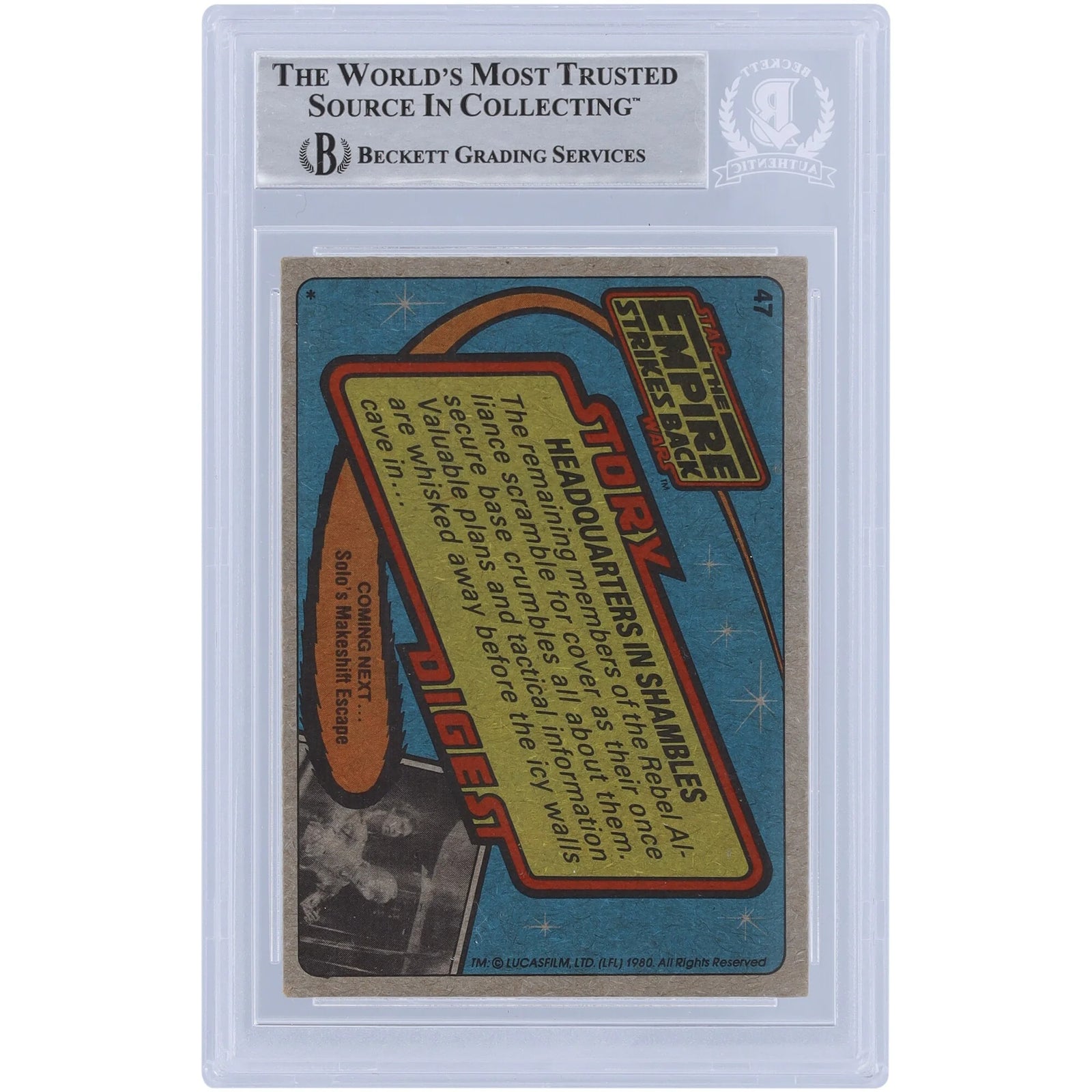 Harley Cokeliss Signed 1980 Topps #47 Card | Empire Strikes Back