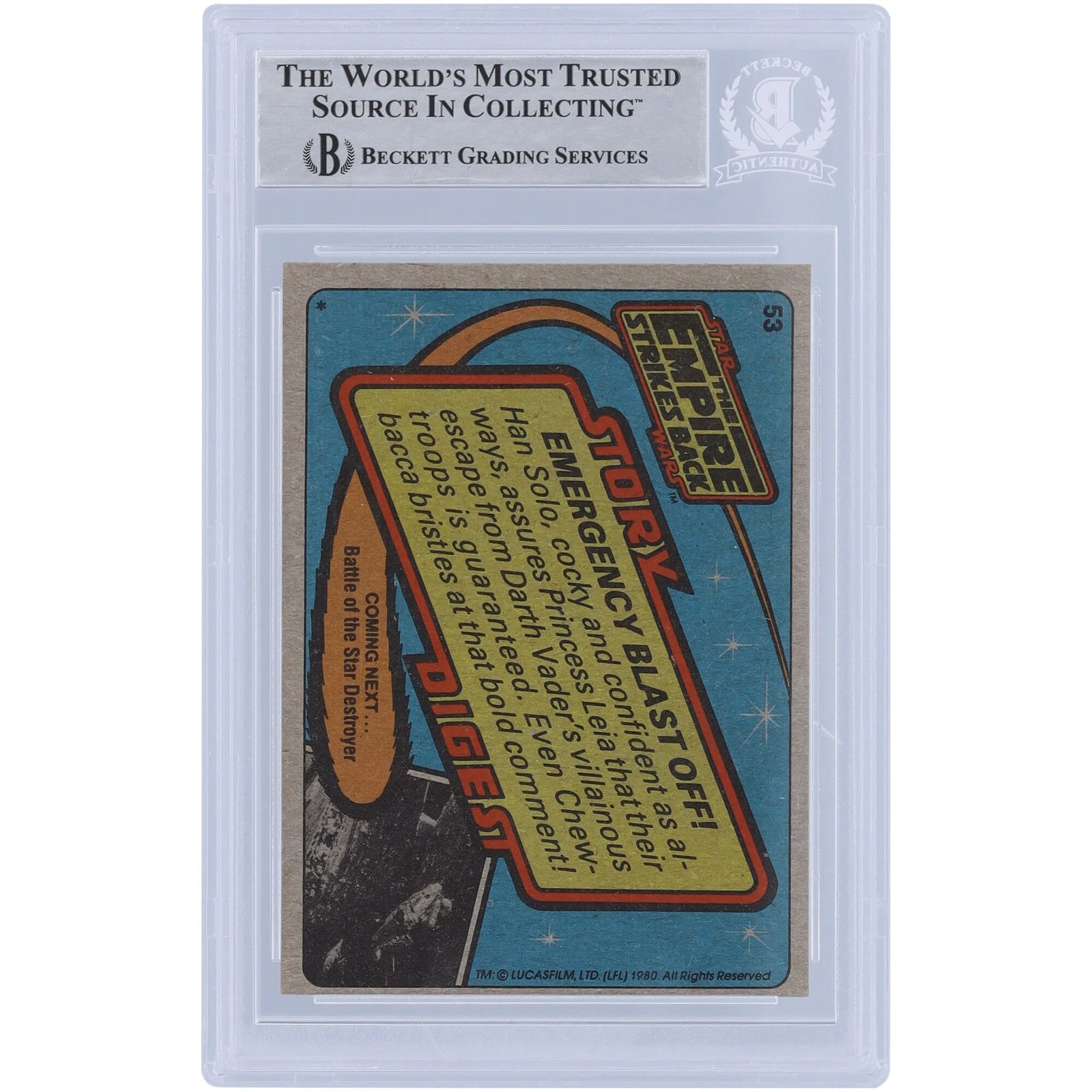 Harley Cokeliss Signed 1980 Topps Star Wars #53 Card | BAS Authenticated
