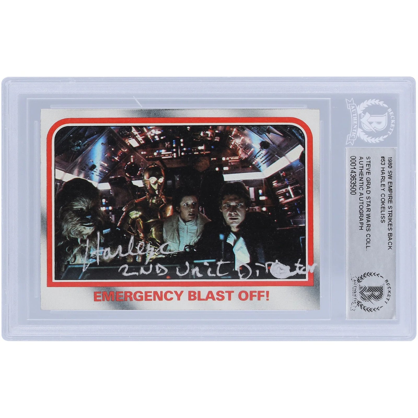 Harley Cokeliss Signed 1980 Topps Star Wars #53 Card | BAS Authenticated